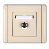 FLEXI Gniazdo antenowe pojedyncze typu F (SAT) pozłacane beżowy