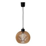 ANAFI 1P E27, lampa wisząca, max. 60W, czarna, drewno