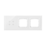 Simon 54 Touch Panel dotykowy S54 Touch 3 moduły 4 pola dotykowe + 2 otwory na osprzęty S54 biała perła DSTR3400/70 KONTAKT