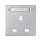 Simon 82 Pokrywa do gniazda standard brytyjski z wyłącznikiem aluminium 8200046-093 KONTAKT