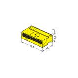 Szybkozłączka MIKRO 8x 0,6‑0,8mm2 żółta 243‑508 /50szt./ WAGO