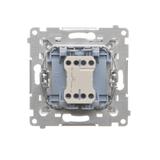 Simon 55 Przycisk zwierny /światło/ szybkozłączka Aluminium mat