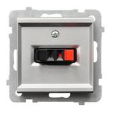 SONATA Gniazdo głośnikowe pojedyncze - kolor srebro mat GG-1R/m/38