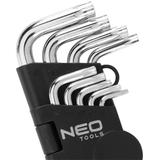 Klucze sześciokątne z końcówką kulistą, z magnesem, zestaw 9 szt.