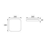 Plafoniera z czujnikiem ruchu ADIS LED D SLIM MVS 20W 4000K 03754 IDEUS