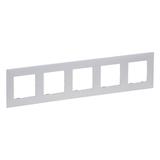 Niloe Step Ramka Pięciokrotna 5X- Kolor Aluminium 863395 LEGRAND