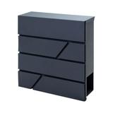 Skrzynka na listy PALAWAN z galwanizowanej stali z gazetnikiem, antracyt