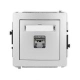 DECO Mechanizm gniazda komputerowego pojedynczego 1xRJ45, kat. 6, ekranowany, 8-stykowy srebrny meta