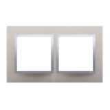 Simon 54 Nature Ramka 2-krotna Nature-Metal SATYNOWY BLASK IP20/IP44* (*IP44-należy zastosować zestaw uszczelek DUN2) DRN2/79 KONTAKT