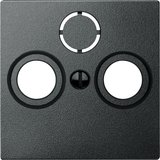 Merten, System M, płytka centralna gniazd antenowych, 2/3 otwory, antracyt