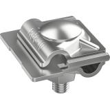 Zacisk krawędziowy prosty 0,7-10 mm, do drutu 8-10 mm, stal nierdzewna NIRO