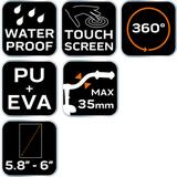 Wodoodporna torba rowerowa z uchwytem na telefon