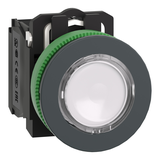 Harmony XB5 Antybakteryjny podświetlany przycisk płaski plastik biały fi30 LED 24 V AC/DC 1 N XB5FW31B5 Schneider