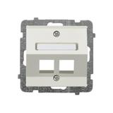 SONATA Obudowa gniazda podwójnego typu Keystone skośna - kolor ecru