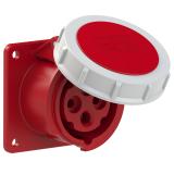 Gniazdo tablicowe 16A 4P 400V /75x75/ czerwone IP67 POWER TWIST 3142-6V PCE