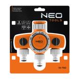 Rozdzielacz trójzaworowy, 2 wyjścia z blokadą, jedno z wyłącznikiem czasowym