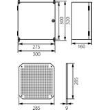 Obudowa hermetyczna z tworzywa 300x300x160mm z płytą montażową IP65 UNIbox Uni-0 43.0 OPATÓWEK