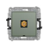 ICON Mechanizm gniazda antenowego pojedynczego typu F (SAT) pozłacany, bez pola opisowego szałwiowy