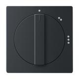 FUTURE Pokrywa z pokrętłem i nadrukiem czarny matowy