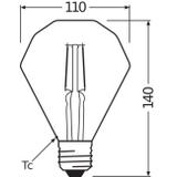 Lampa LED Vintage 1906 CL DIAMOND Filament szkło przezroczyste GOLD 40 non-dim 4,5W 825 E27