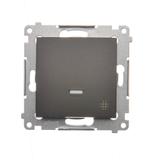 Simon 54 Łącznik krzyżowy z podświetleniem LED 10A 250V szybkozłączka brąz mat DW7L.01/46 KONTAKT