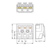 złączka zasilająca 3-biegunowa bez stopek bez styku PE