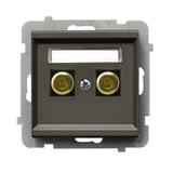 SONATA Gniazdo głośnikowe pojedyncze - kolor czekoladowy metalik GGN-1R/m/40