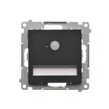 Simon 55 Oprawa oświetleniowa LED 14V z czujnikiem ruchu (0,78 W) Barwa zimna biała 5900K Czarny mat