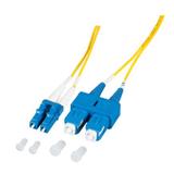 Patchcord SM, 9/125, SC/PC-LC/PC duplex dł. 1m