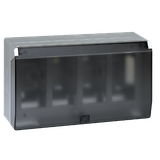 Simon Connect Obudowa natynkowa S500 z pokrywą 4-modułowa 8x K45 kompletna aluminium