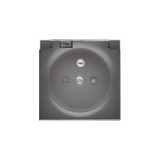 Simon 82 Pokrywa gniazda pojedynczego - klapka transparentna IP44 grafit 82068KD-38 KONTAKT