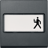 Merten, System M, klawisz pojedynczy z polem opisowym, antracytowy