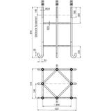 Zbrojenie ze śrubami 8xM24 do fundamentu betonowego, do masztów odgromowych UFL 22,35 / 24,85 m