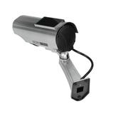 Atrapa kamery monitorującej CCTV, bateryjna, srebrna , z panelem solarnym CD-2/G ORNO