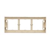 Simon 54 Premium Puszka natynkowa 3-krotna do ramek PREMIUM. Głębokość 35mm kremowy