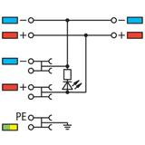 4-przewodowa złączka zasilająca do czujn