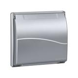 Simon Connect Ramka 2-modułowa do puszki SBM250 z pokrywą 4x K45 aluminium SBMT202/8 KONTAKT