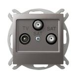IMPRESJA Gniazdo antenowe RTV-SAT z dwoma wyjściami SAT kolor tytan GPA-Y2S/m/23 OSPEL