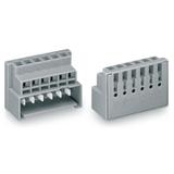 wtyk rozgałęźny 6-polowy 1,5 mm2 5 L, 1 x PE szare /50szt./ WAGO