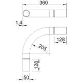 SB50 W ALU, Kolanko rurowe alu