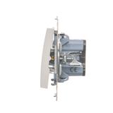 Simon 54 Przycisk pojedynczy zwierny z podświetleniem LED bez piktogramu 16A z. śrub. biały