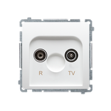 Simon Basic Gniazdo antenowe R-TV końcowe separowane 1x wejście: 5–862 MHz biały