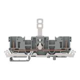 X-COM złączka bazowa 2-pinowa z szyną ekranową rozłączalna szara