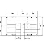 univers N 300x500mm podzespół dla wyłączników mocy H3+ 2xP160 UK22LH0 HAGER