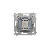 Simon 54 Łącznik krzyżowy z podświetleniem LED bez piktogramu 10A 250V szybkozłączka złoty mat DW7L.01/X/44 KONTAKT