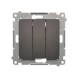 Simon 54 Łącznik potrójny 10A 250V szybkozłączka brąz mat DW31.01/46 KONTAKT