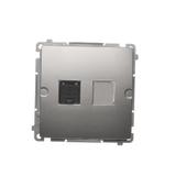 Simon Basic Gniazdo komputerowe RJ45 kategoria 6 pojedyncze z przesłoną przeciwkurzową Montaż na łap