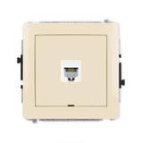 DECO Mechanizm gniazda telefonicznego pojedynczego 1xRJ11, 4-stykowy, beznarzędziowe, bez pola opiso