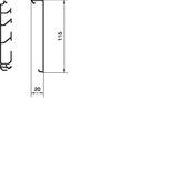 tehalit.SL Podstawa 20x115 czarny SL201151 HAGER