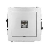 DECO Mechanizm gniazda komputerowego pojedynczego 1xRJ45, kat. 6, ekranowany, 8-stykowy, bez pola op